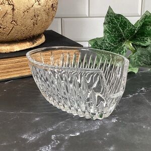 Princess House Royal Highlights #843 Lead Crystal Spoon & Fork Holder, Utensil